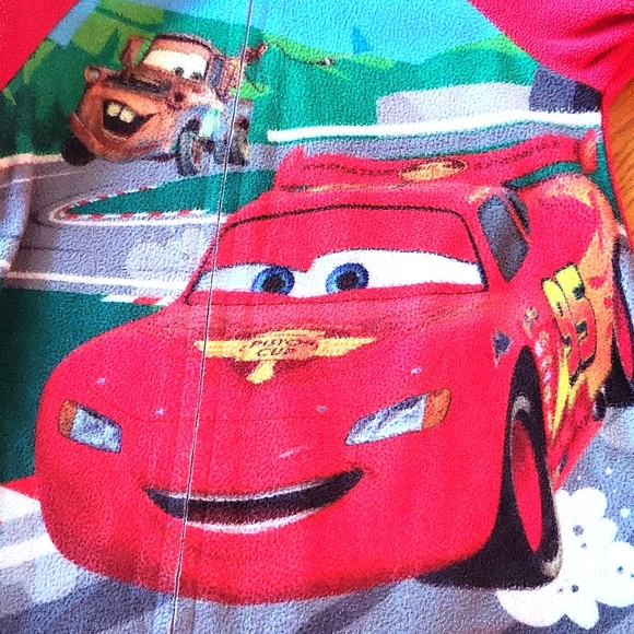 Disney Carslight fleece zip up sleeper/footie - Picture 3 of 4